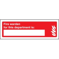 Fire Warden for this Department Is