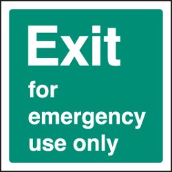 Exit for Emergency Use