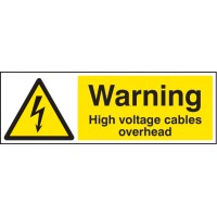 Warning - High Voltage Cables Overhead