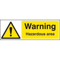 Warning - Hazardous Area