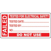 Failed - PAT Test Write On Labels (Roll of 250)