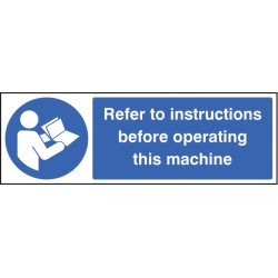 Refer to Instructions Before Operating this Machine