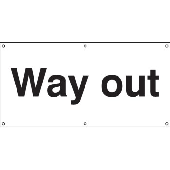 Way Out - Banner with Eyelets