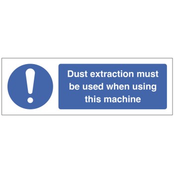 Dust Extraction must be used when using this Machine