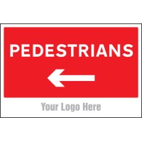 Pedestrians - Arrow Left - Add a Logo - Site Saver