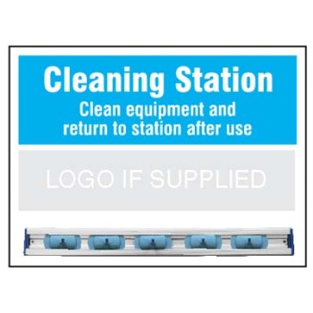 Cleaning Station Shadow Board with Hanging Rail