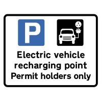 Electric Vehicle Recharging Point - Permit Holders Only - Class R2 - Permanent