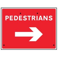 Re-Flex Sign - Pedestrians Arrow Right