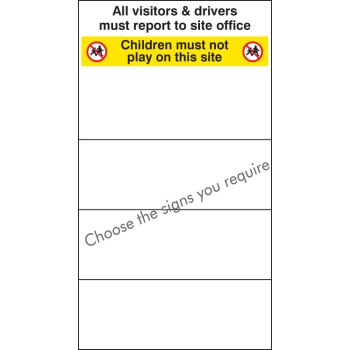 Custom Site Safety Board - Select 4 Safety Messages