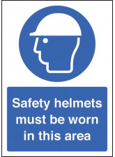 A4 Safety Helmet Must be Worn