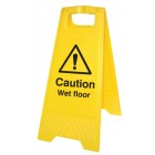 Caution - Wet Floor - Self Standing Folding Sign