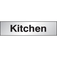 Kitchen Sign - Engraved Aluminium Effect