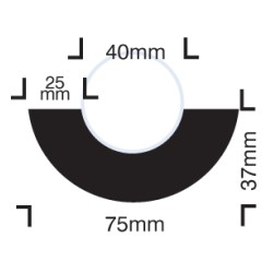 Impact Protection - Curvature for 40mm Diameter Pipes - Self Adhesive