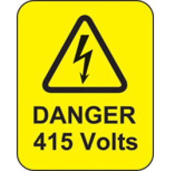 Danger - 415 Volts - Labels