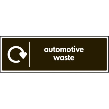 Automotive Waste - WRAP Recycling Sign