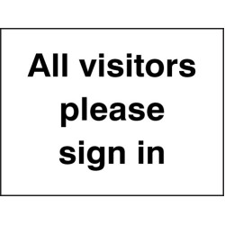 All Visitors Please Sign In