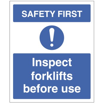 Safety First - Inspect Forklifts before use